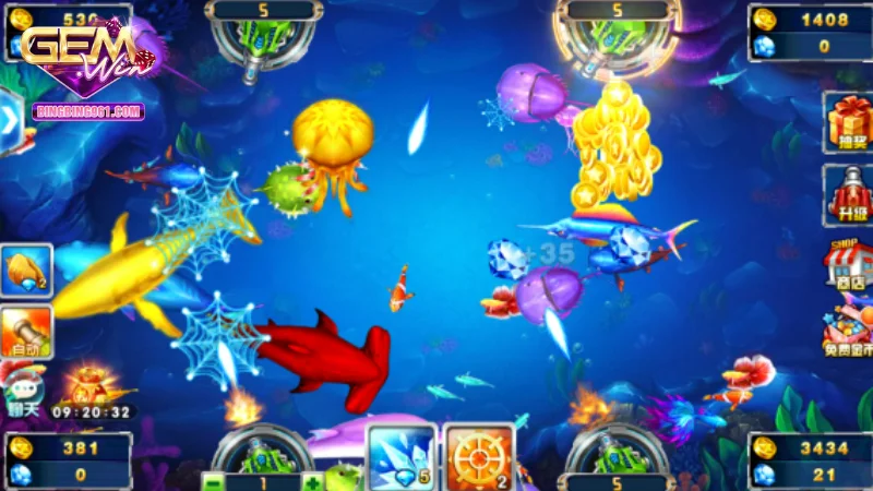 Phân loại cá từ lớn đến nhỏ trong game bắn cá H5 Gemwin