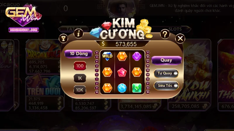 Tỷ lệ đổi thưởng nổ hũ kim cương gemwin cao nên thu hút người chơi